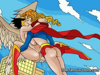 Відомий мультиплікація superheroes порно пародія